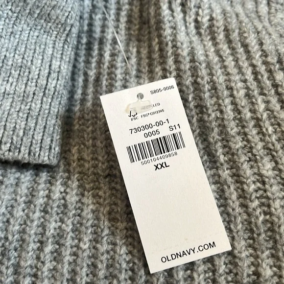 NWT OLD NAVY SoSoft Collared Cardigan Sweater Color: Heather Gray SIZE XX-LARGE - Picture 7 of 10